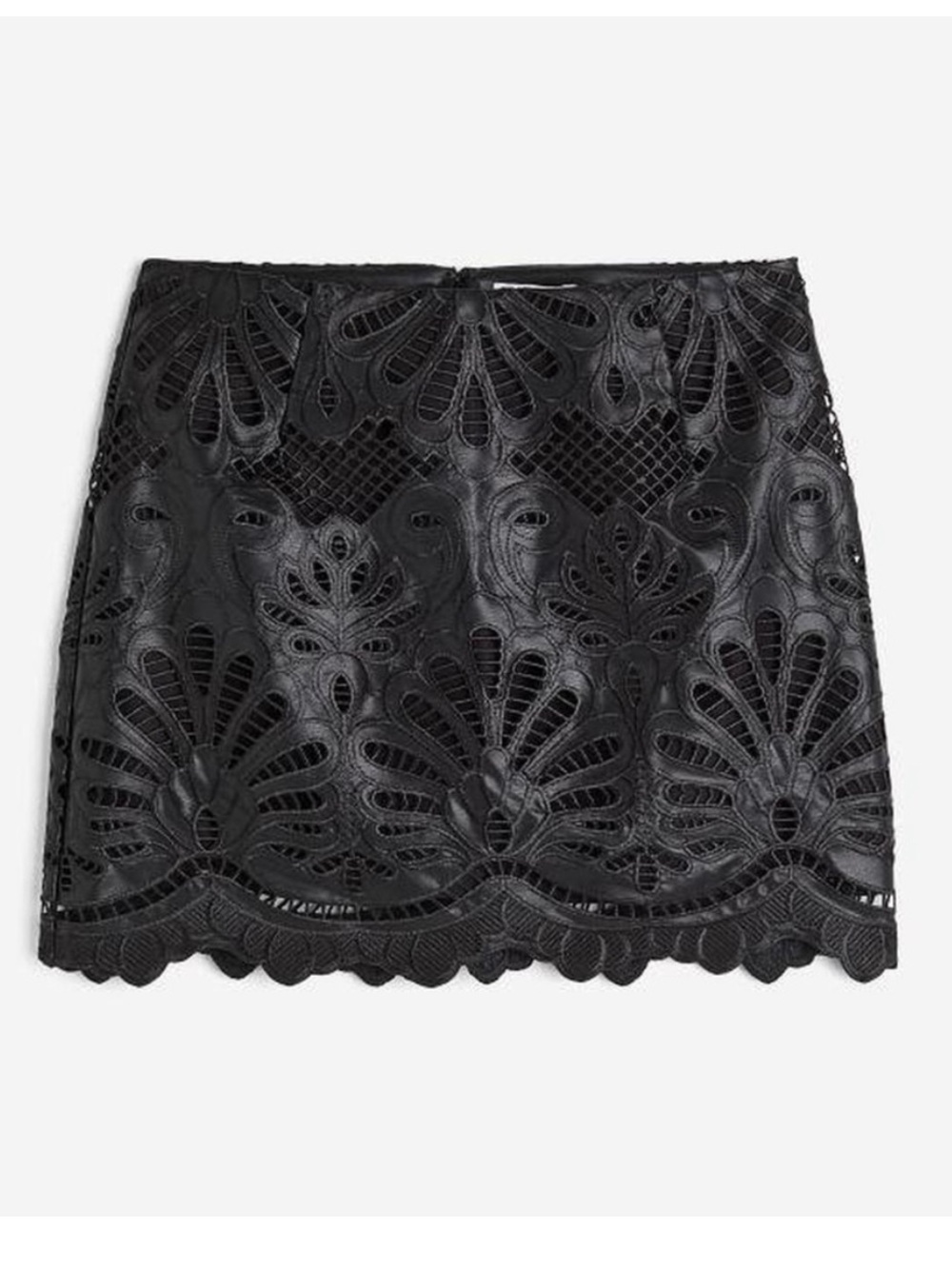 NWOT Black Lace Skirt Broderie Anglaise Mini Skirt (Size 2)